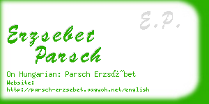 erzsebet parsch business card